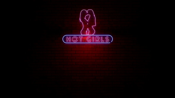Hot Girls Neon Light Sign alt