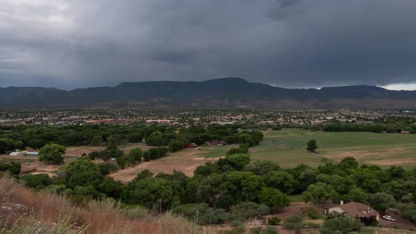 Cottonwood Arizona Overlook with Storm Clouds Timelapse