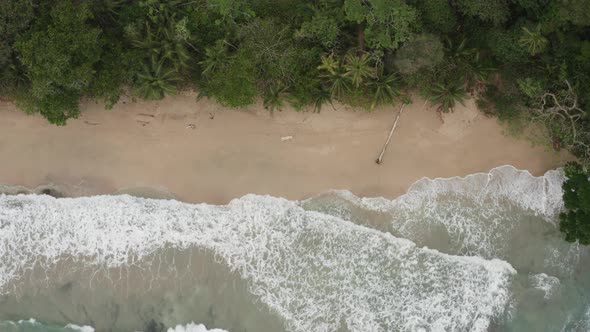 Drone view of Punta Uva beach in Costa Rica