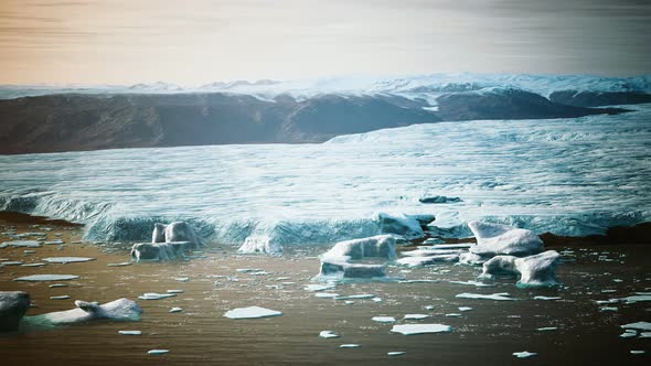 Many Melting Icebergs in Antarctica