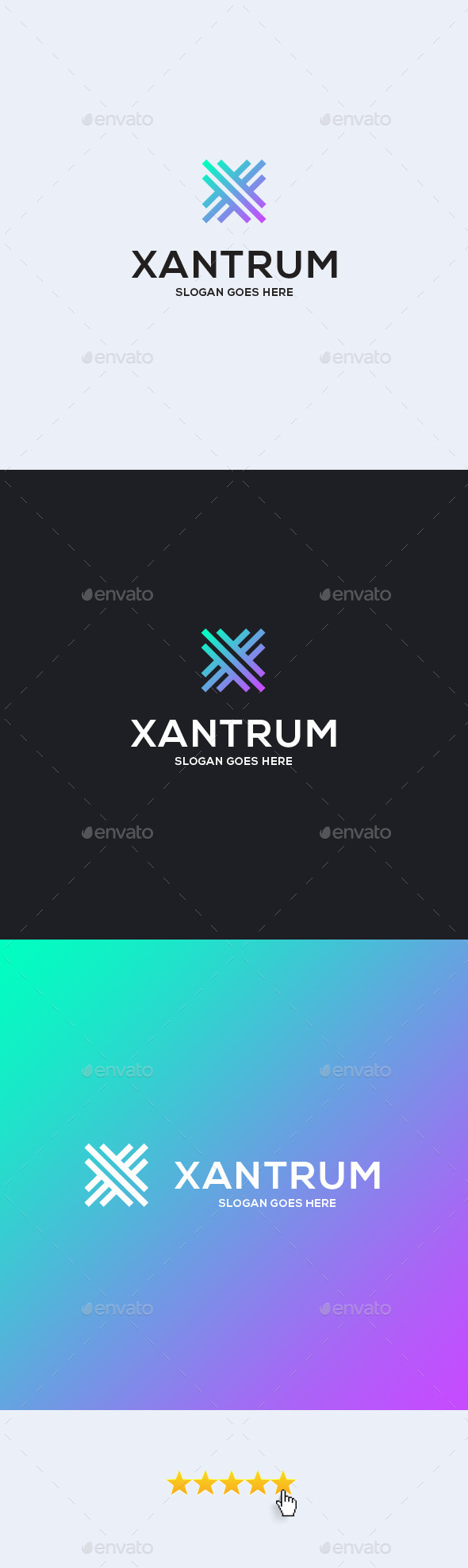 Xantrum • Letter X Logo Template