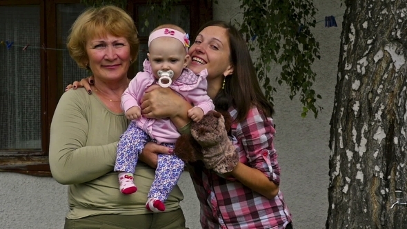 Grandmother And Mother With Her Daughter