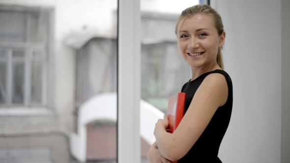 Smiling Positive Office Girl