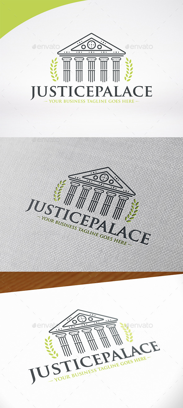Justice Palace Logo Template