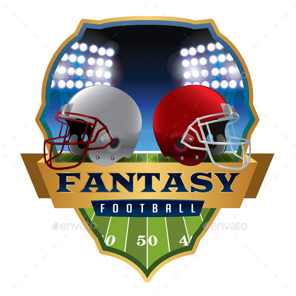 American Fantasy Football Emblem Illustration