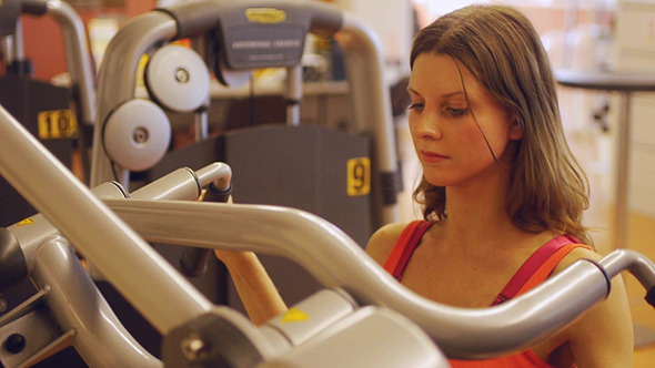 Young Healthy Woman Doing Sport Exercises