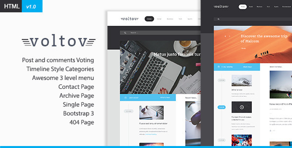 Voltov - Blog and Magzine HTML Template