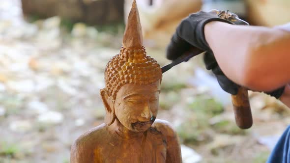 Hand Of Carver Carving Wood 10