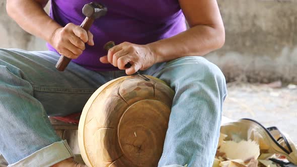 Hand Of Carver Carving Wood 11