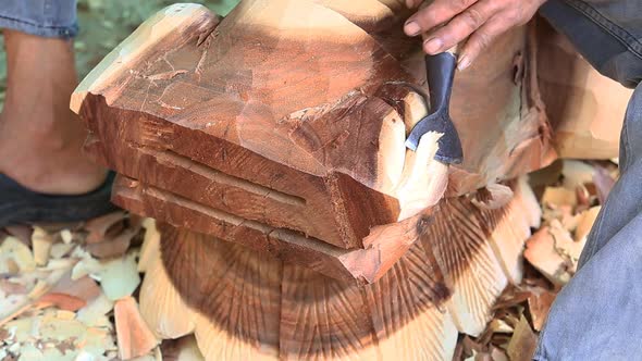 Hand Of Carver Carving Wood 3