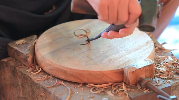 Hand Of Carver Carving Wood 6