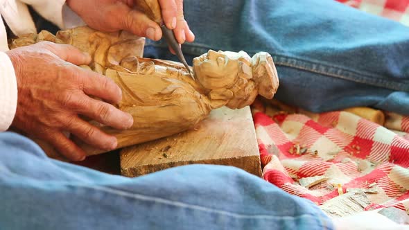 Hand Of Carver Carving Wood 9