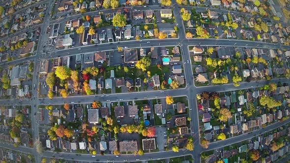 Aerial View Of A Common Suburb District 1