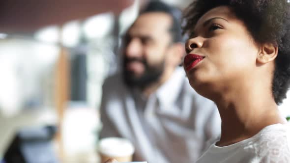 Happy Creative Team Drinking Coffee In Office 26 alt