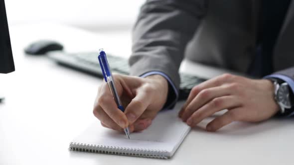 Close Up Of Businessman Hands Typing On Keyboard 17