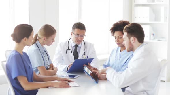 Group Of Doctors Meeting At Hospital Office 2