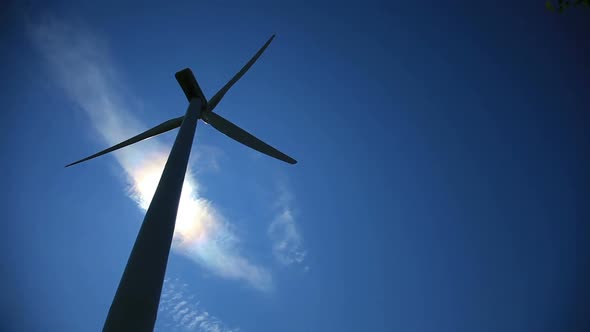 Wind Turbine Back Lit