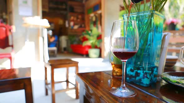 Wine Poured In Glass