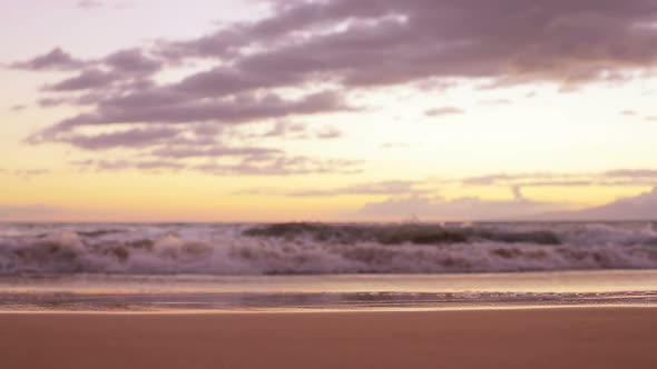 Sunset Waves On The Beach