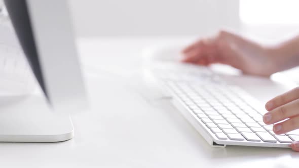 Close Up Of Hands Typing On Computer Keyboard 1