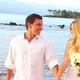 Newly Married Couple On Tropical Beach At Sunset 2 - VideoHive Item for Sale
