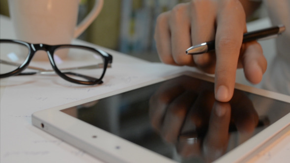 Hand Using Tablet alt