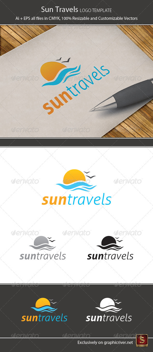 Sun Travels Logo Template