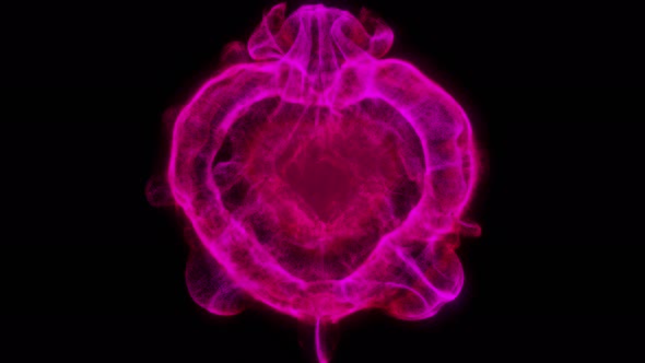 Valentine's Day Heart Particles Explosion