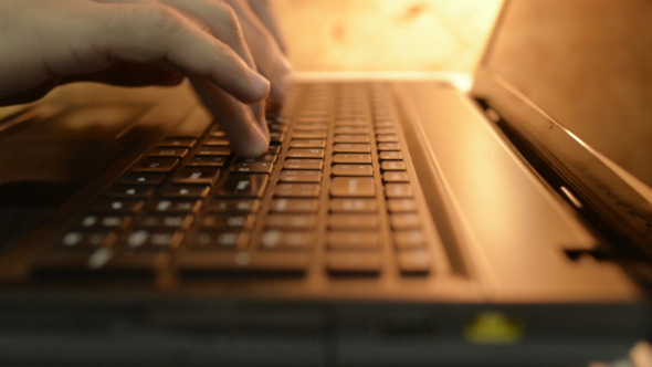 Laptop Opening , Keyboard Typing