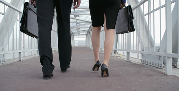 Business Partners Walking Away