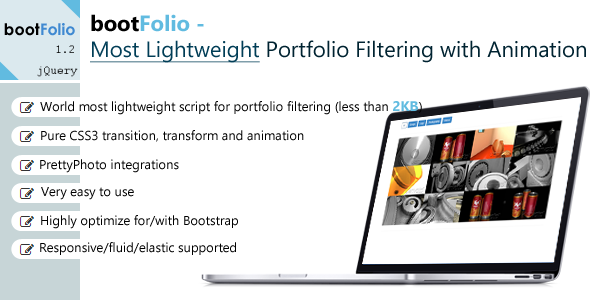 bootFolio - Most Lightweight Portfolio Filtering