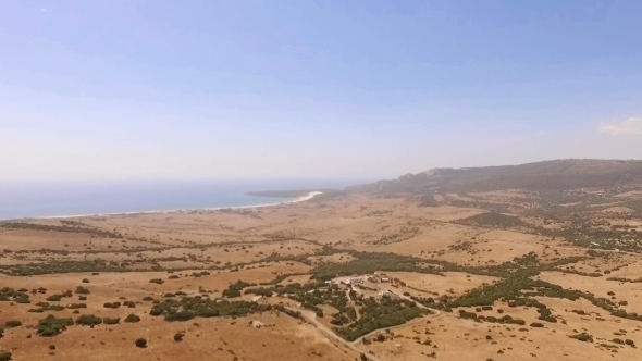 Aerial View From Flying Drone On Tarifa Area alt