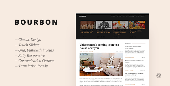 Bourbon — Responsive WordPress Blog Theme