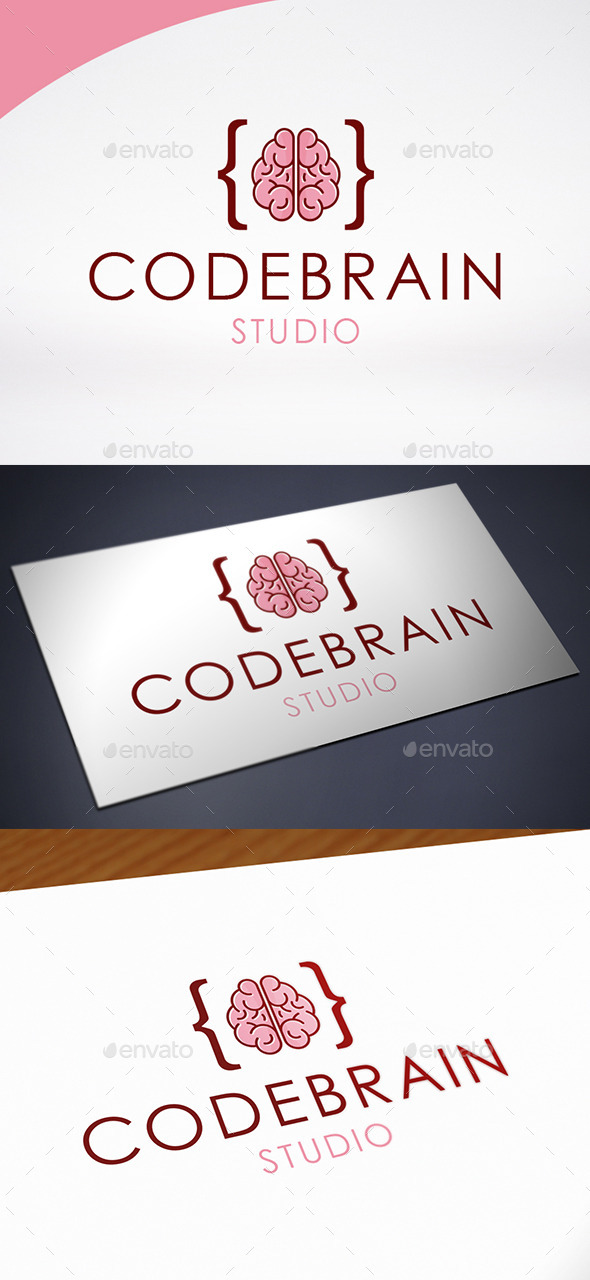 Code Brain Logo Template