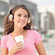 Happy Young Woman With Music Headphones - VideoHive Item for Sale