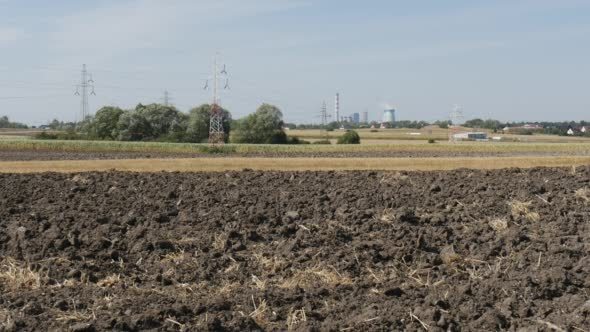 Soil Close Up Landscape Field Dry Straw