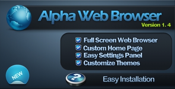 Alpha Full Screen Web Browser