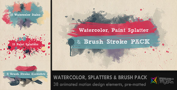 Videos: Blotch Brush Ink Matte Paint Pen Splatter Splatters Stain Stains Stroke Tint Transition Watercolor Watercolour