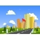 Road Through The Countryside Into The City - GraphicRiver Item for Sale