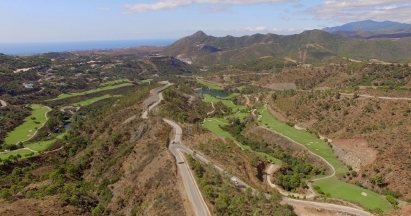 Aerial. Stunning Panorama From Flying Drone