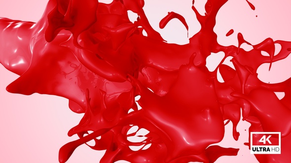 Red Paint Jet Stream Splash V4