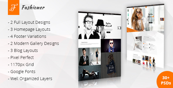 Fashioner Modern PSD Template