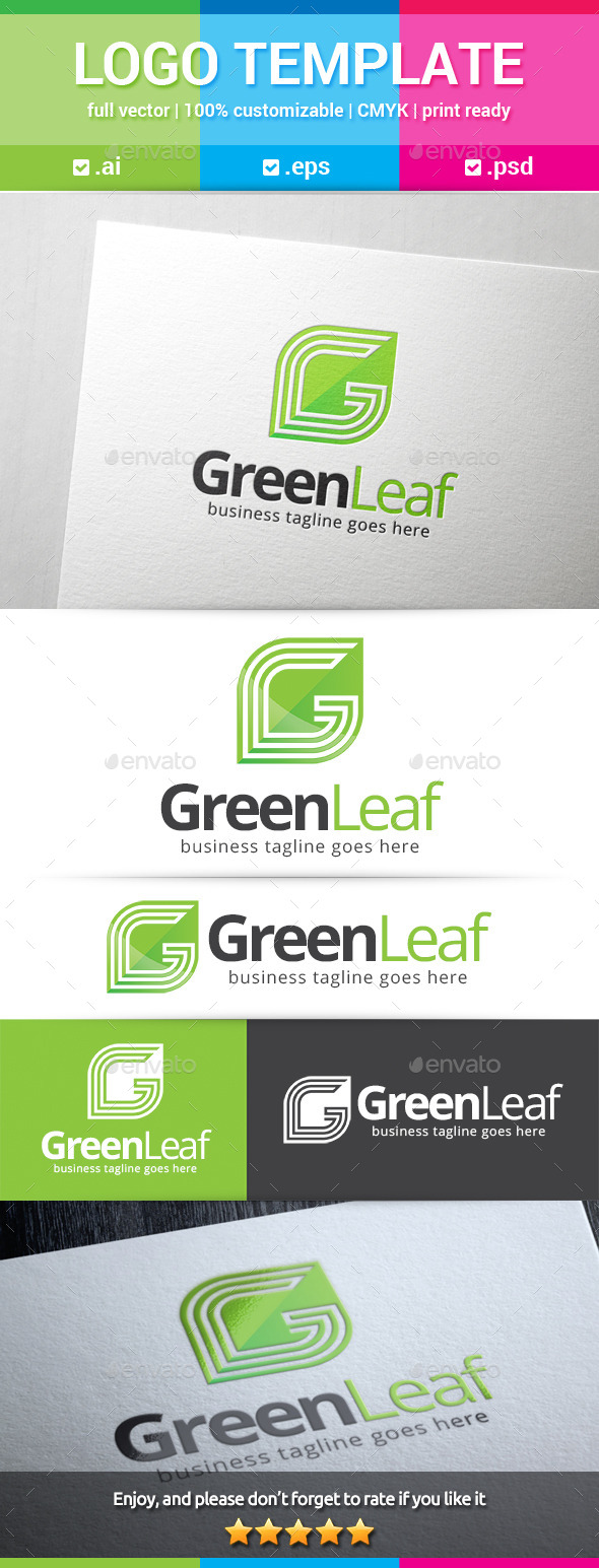Green Leaf Letter G Logo