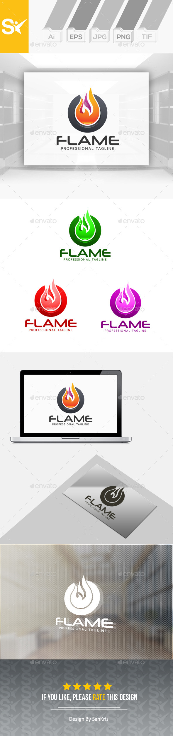 Flame Logo design