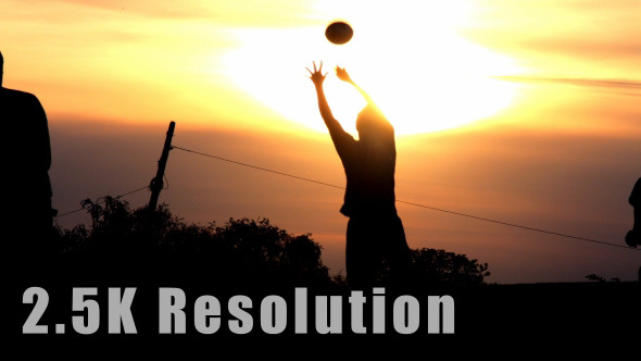 Playing Ball into Sunset