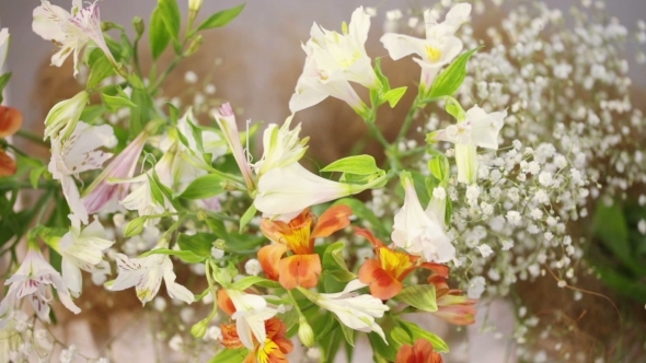 Flowers On Decorative Basket