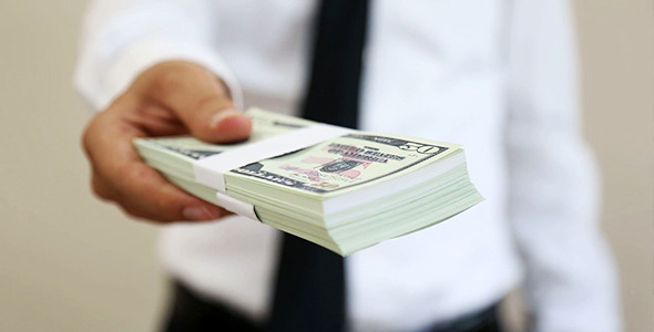 Businessman Showing Money