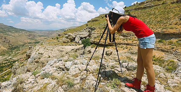 Photographer Working In Nature