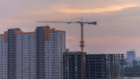 Construction Site In Motion 4 (Dusk)