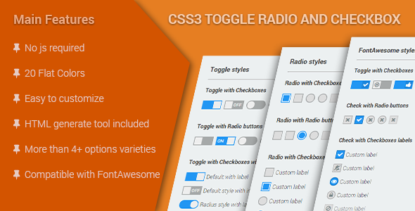 CSS3 Przełącz radio i pole wyboru